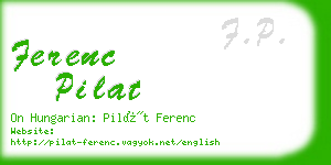 ferenc pilat business card